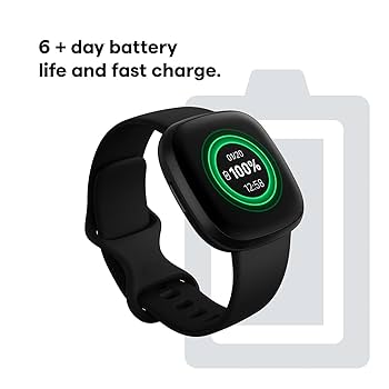 Fitbit Versa 3 ブラック/ブラック Amazon.com: Fitbit Versa 3 Health & Fitness Smartwatch with